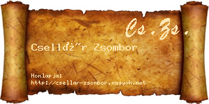 Csellár Zsombor névjegykártya